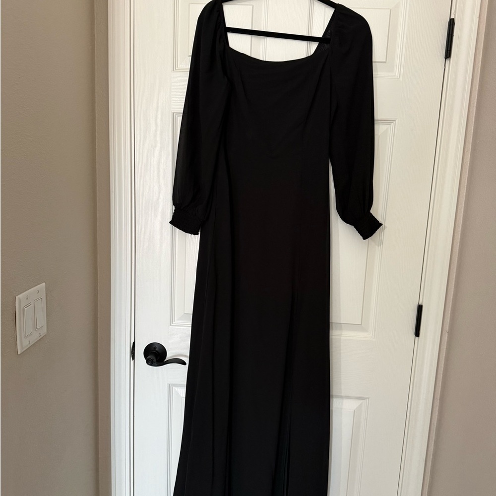 Baltic Born Square-Neck Maxi Dress with Thigh Slit - Picture 3 of 4